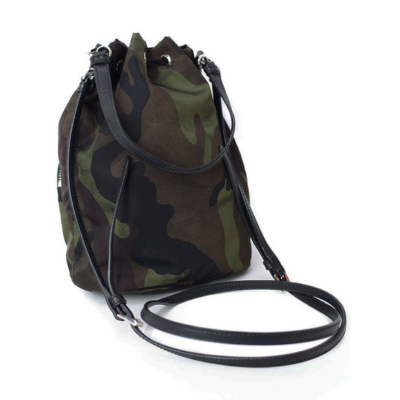 Prada 2WAY Drawstring Bag Camouflage Shoulder - Picture 1 of 5